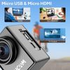 SJCAM 4K Action Camera 170° Wide-Angle Dual Screen Camera with 32G Memory Card