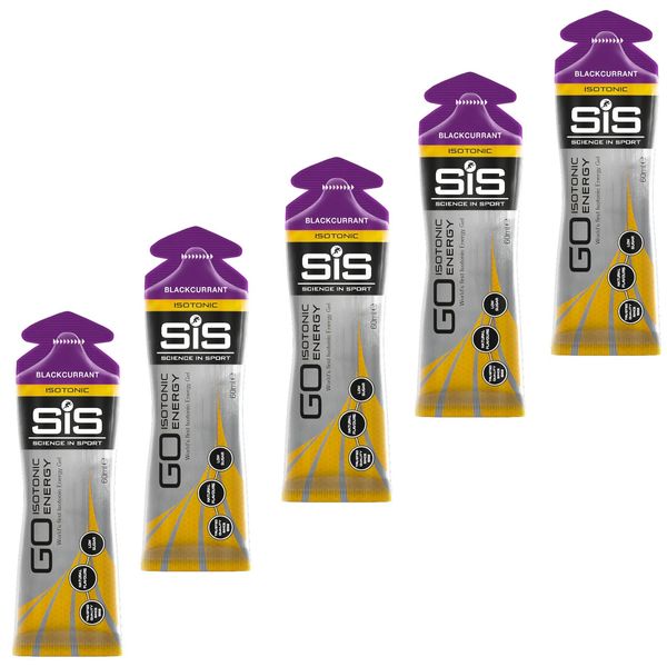SIS Go Isotonic Energy Gel 60ml Sachets (Pack of 5) (Blackcurrant)