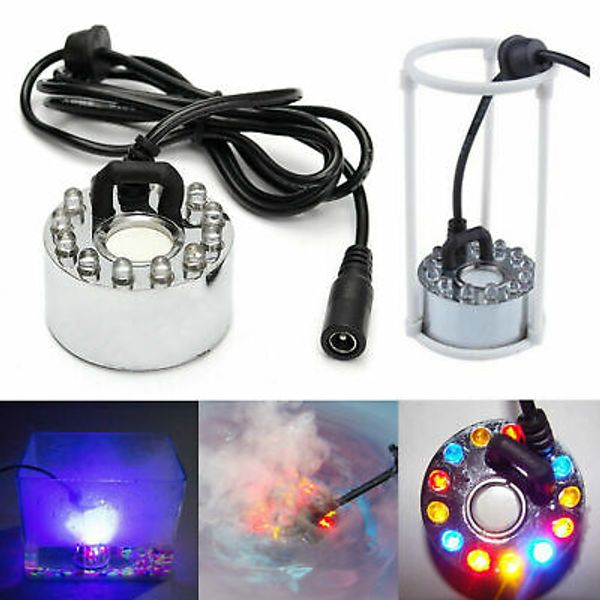 12-LED Ultrasonic Mist Maker Fogger Water Fountain Pond Atomizer Air Humidifier