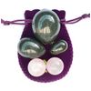 3-pcs Nephrite Jade Eggs Set, and 2-pcs Rose Quartz Ben Wa Balls Bundle