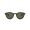 Ray-Ban RB2180F - 601/71 Round Black Sunglasses 49mm