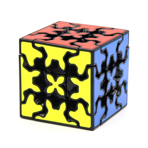 Oostifun MO Fang GE Gear Cube 3 x 3 x 3 Puzzle Cube 3D Cube Smooth Twist Puzzle with a Cube Tripod (Black)