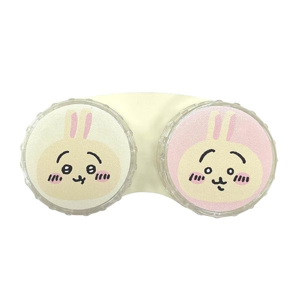 Shobido 215175 Contact Lens Case, Rabbit for Soft Lenses, X Old Twitter LINE Stamp, Small and Cute