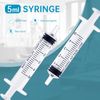 Gufastoe Pack of 50 5 ml Syringe with Protective Caps for Industrial or Animal Feed