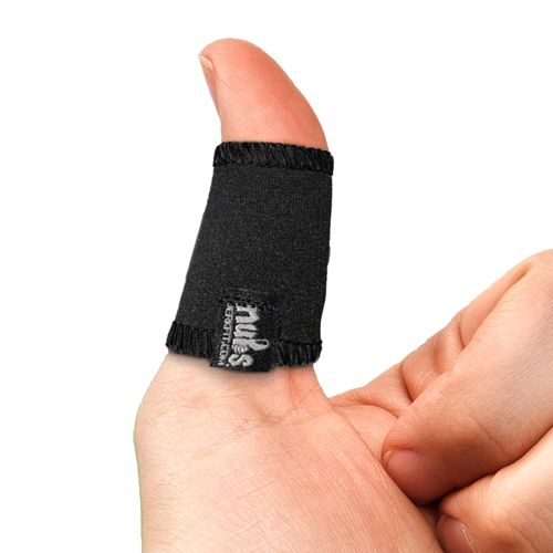 JerkFit NUBS Finger Caddies, Pair (Black, Medium) - Durable Thumb and Finger Sleeves to Prevent Golf Blisters - Comfortable Golf Glove and Finger Tape Alternative for Thumb and Finger Protection