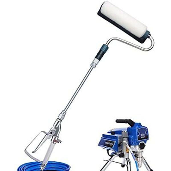 Airless Hvlp Power Self Paint Roller w/ Spray Gun+ Extension Pole for Graco