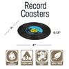 Gama-Go Vinyl Record Coasters, Multi-Color