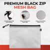 Janrax Premium A5 Black Zip Mesh Bag