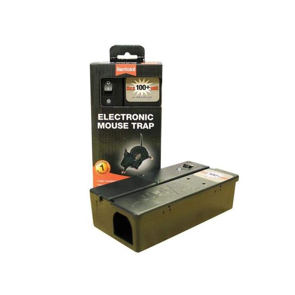 Rentokil FE35 Electronic Mouse Trap, Black, 17.1x8.8x5.1 cm