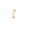 Monde Petit 9ct Yellow Gold ball 3 mm eyebrow Piercing