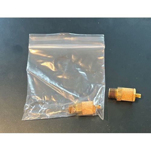 NEW!  PNEUMATIC FLOW CONTROL SILENCER 1/4 MNPT ADJUSTABLE BRASS Qty Of 2