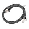 vhbw Variation Network Cable LAN Patch Cable Cat7 15 m Black Flat