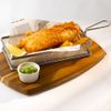 Genware Stainless Steel Rectangular Fryer Serving Basket 26 x 13 x 4.5cm, Single