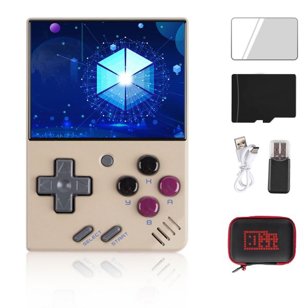 Miyoo Mini Handheld Game Console,2.8 Inch IPS Classic System Retro Video Games Consoles,with 64G TF Card and Wireless Networt Handheld Console Casual Game Console(Gray)