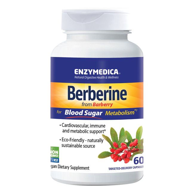 Enzymedica Berberine 60 Capsules, Cardiovascular & Immune Support , Vegan