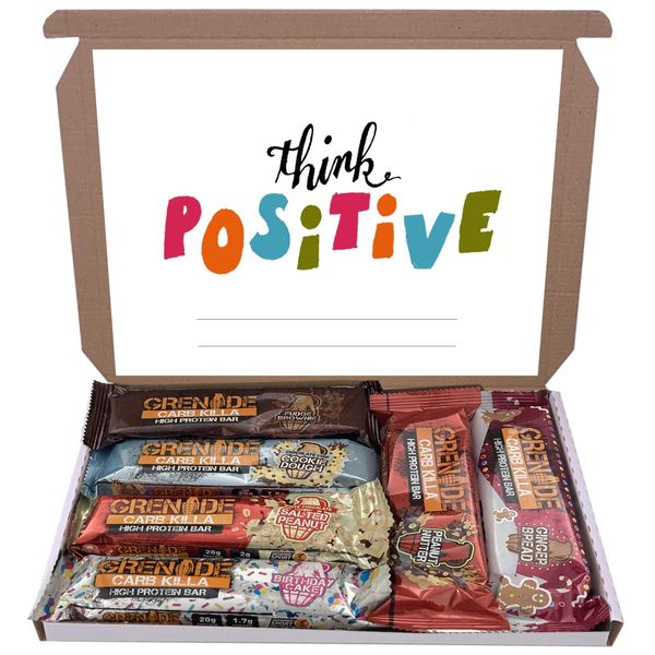 Grenade Carb Killa 6x60g High Protein Bars Bar Gift Hamper Box Mixed 6 Flavours (Think Positive)