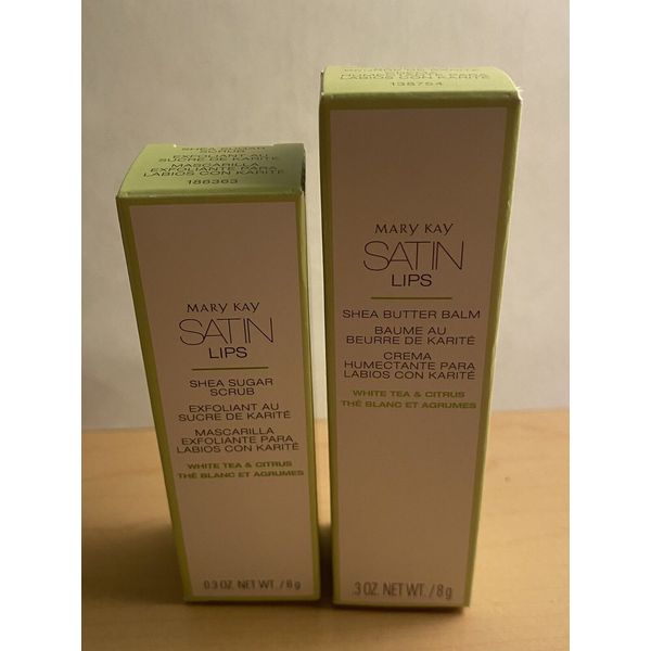 Mary Kay Satin Lips SET X 2. Shea Sugar Scrub & Shea Butter Balm *NEW* Free Ship