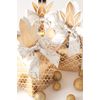 Berisfords Ribbon, White/Gold, 25mm