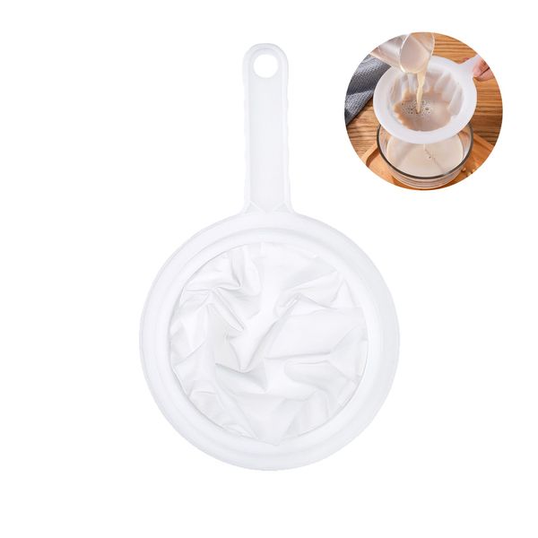 Mesh Strainer, 400 Mesh Kitchen Sieve Plastic Household Sieve Fine with Handle Hook, Food Filter for Juice, Soy Milk, Coffee