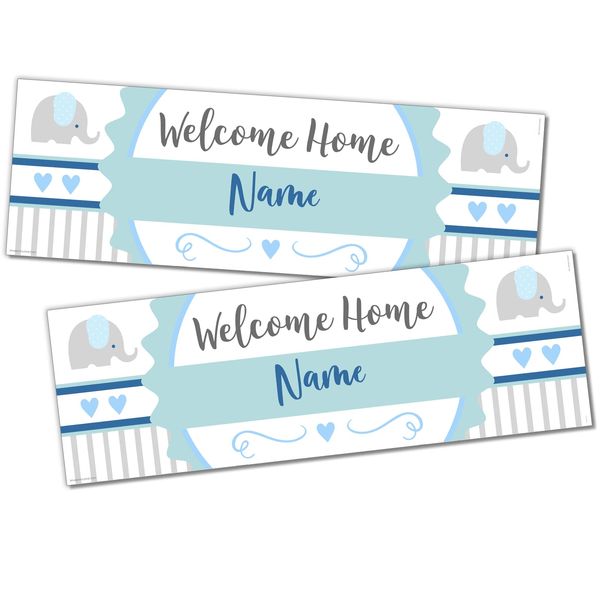 3ft x 2 | Welcome Home Banners Personalised | Welcome Home Baby Boy Decorations | Welcome Home Baby Decorations | Welcome Banners | Welcome Back Decorations | Its a Boy | Blue