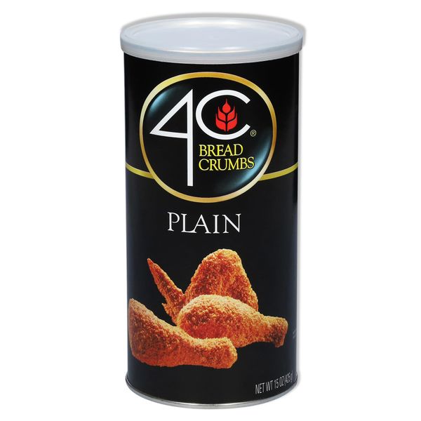 4C Premium Bread Crumbs, Plain, Regular & Gluten Free, Flavorful Crispy Crunchy, Value Pack… (Plain, 15 Ounce (Pack of 1))