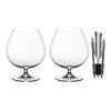Riedel Vinum Brandy Glass 2 Pack with Wine Pourer with Stopper