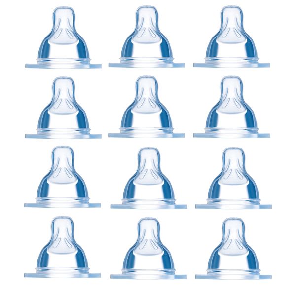MAM Teat Set, Size 1 from 0+ Months, Pack of 12