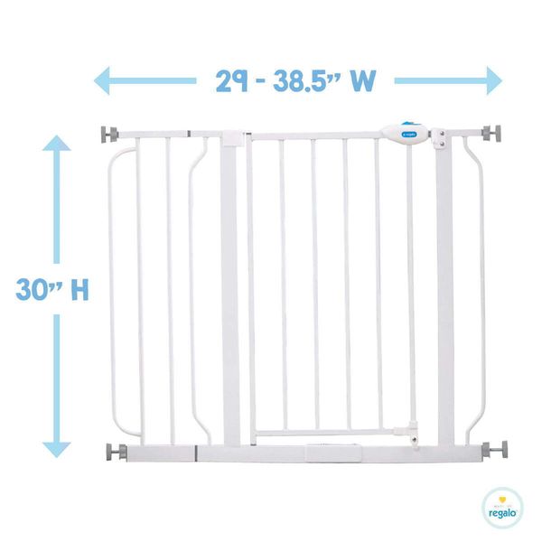 Baby Pet Gate Safety 29"-38.5" Extra Wide Walk Through Door Indoor Sturdy Fence