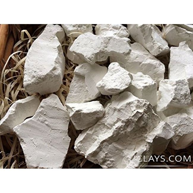 White Pressed Clay Edible Chunks (lump) Natural for Eating (Food), 4 oz  (113 g)