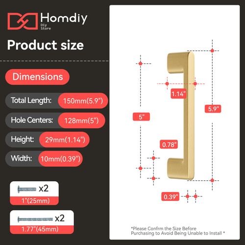 homdiy 15 Pack Matte Gold Cabinet Pulls 5 inch Hole Center Brushed Brass Kitchen Drawer Handles for Dresser Cupboard Living Room