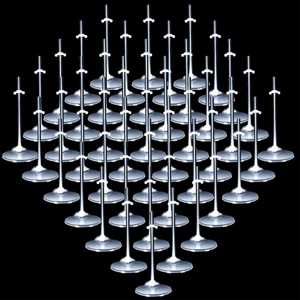 Leinuosen 50 Pcs Adjustable Doll Stands Display Holders Plastic Transparent Stand Support for Dolls Stands Mini Doll Support Frame Prop for 11.8'' Dolls Accessories, Action Figure, Model