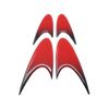 3D Stickers Racing Wings, Red Metal
