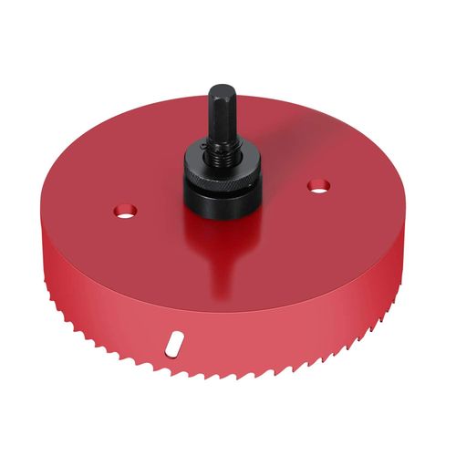 6 Inch Hole Saw for Making Cornhole Boards - Heavy Duty Steel - Corn Hole Drilling Cutter & Hex Shank Drill Bit Adapter for Cornhole Game