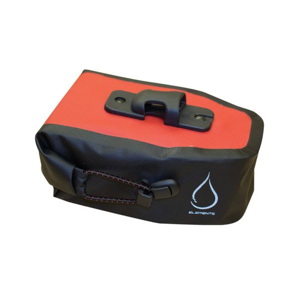 Serfas Monsoon Roll Top Waterproof Bicycle Saddle Bag - Medium (Red/Black)
