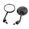 uxcell Pair Black Adjustable 10mm Thread Diameter Motorcycle Rear View Mirror Round