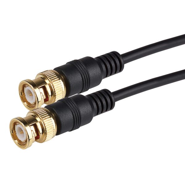 Maplin 1.5m BNC Male to BNC Male Coaxial Cable for video signals, CCTV, DVR, attenuator, function generators, portable ham radio antenna scanners