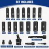WORKPRO 20PACK 1/2" Drive Deep Impact Socket Set  Metric 10-27mm Universal Joint