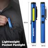 WORKPRO USB Rechargable Pocket Pen Light LED Flashlight UV Black Light 450 Lumen