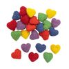 Rainbow Wool Felt Hearts - Craft Supplies - 24 Pieces