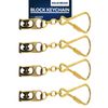 Five Oceans Solid Brass Block Keychain, 4 Pack FO2216-M4