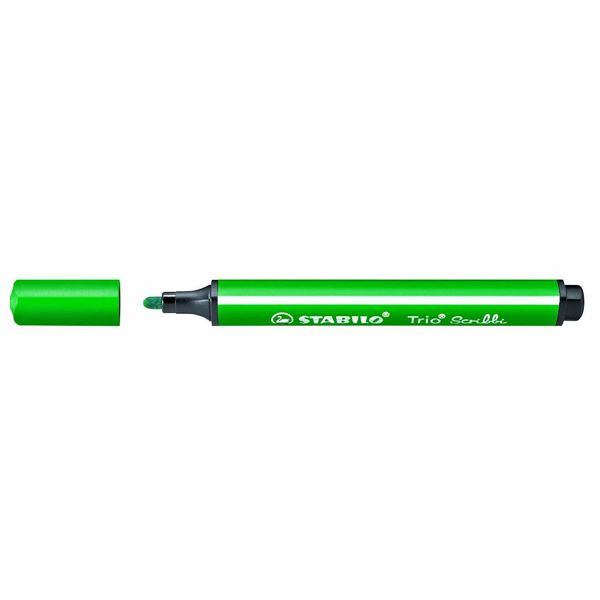 STABILO Triangular Fibre-Tip Pen Trio Scribbi - Pack of 1 - Green
