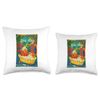 Funny Lion Spa Bath Painting Throw Pillow