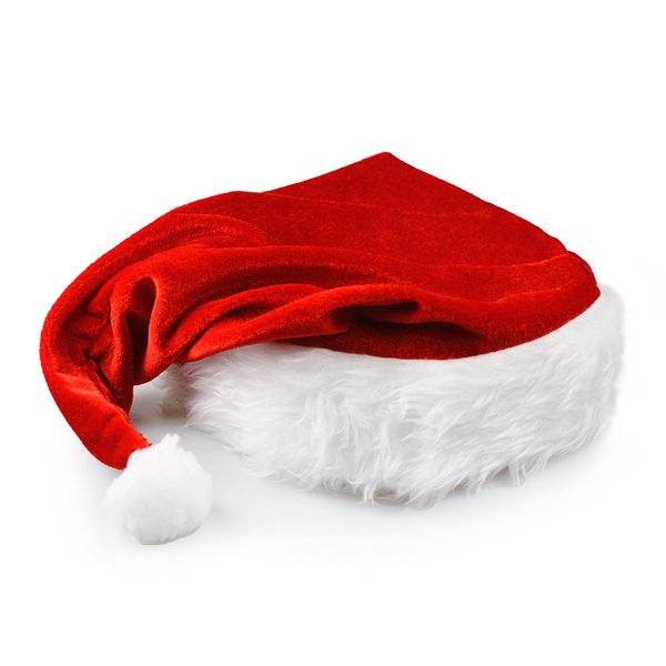 Ganzoo Santa Hat with Fur Trim in Red - White, Set of 10, Christmas Hat, Santa Claus, Winter Hat, Hat, Christmas, Winter, Xmas, Brand, Red-and-white