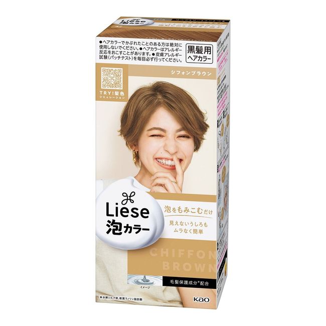 Kao LIESE Soft Creamy Bubble Foam Hair Color Prettia Dying Kit #28 Chiffon Brown