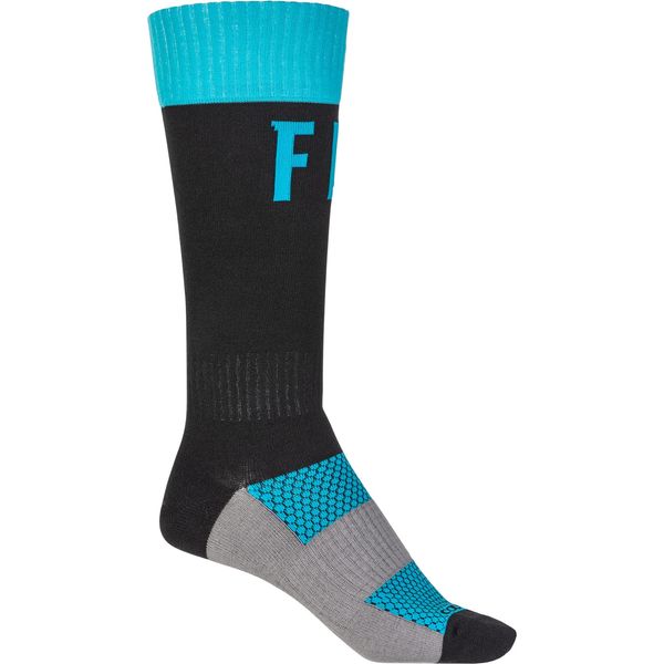 Fly Racing 2022 MX Pro Riding Socks (Blue/Black, SM/MD)