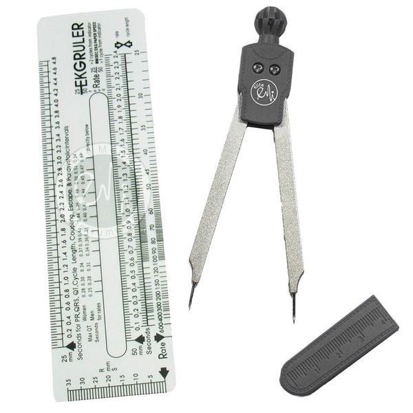 Scrubsmart EKG Caliper and EKG Ruler Combination Set