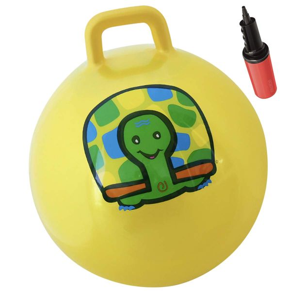 WALIKI Hop Ball for Kids 3-6 | Yellow Hopper | Jumping Hopping Therapy Ball | Relay Races | 18”