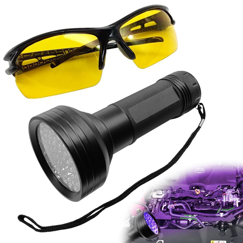 Pleoos Auto Air Conditioner Leak Detector Tool, 68 LED Flashlight with ...