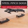 2 inch Wide Pinch Dogs Made from Solid Steel and Textured for Better Holding Power (10 Pack of 2 inch Pinch Dogs)