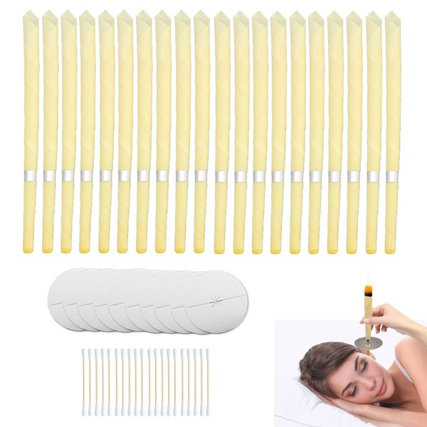 20 PCS Candles Wax Removal,Ear Candles for Wax Removal,100% Non-Toxic Ear Wax Removal Candle for Ear Cleaning